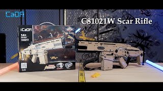 CaDA Bricks FN Scar Rifle C81021W single and burst fire modes [upl. by Etnad]