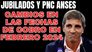 JUBILACIONES Y PENSIONES CAMBIOS EN FECHAS DE COBRO EN FEBRERO DE 2024 [upl. by Lenaj968]