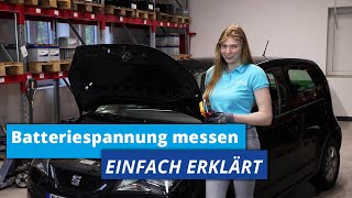 Autobatterie messen  Multimeter richtig benutzen  Tutorial [upl. by Itak]