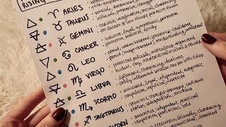 ASMR Zodiac Sign Cheat Sheet ☾ Soft Spoken with Sharpie [upl. by Bella339]