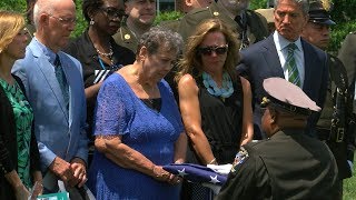 Flag Presentation to Officer Kyle Olingers Mother [upl. by Orlov]