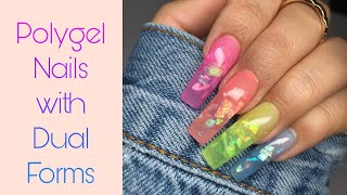 Jelly Polygel Nails w Dual Forms  Beetles Polygel Kit [upl. by Adidnac]