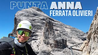 FERRATA OLIVIERI Punta Anna  Tofane  Dolomiti Ampezzane UNESCO [upl. by Eisor]