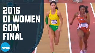 Womens 60m  2016 NCAA indoor track and field championships [upl. by Reginnej418]