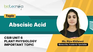 Abscisic Acid  ABA Pathway  Biosynthesis  Transport  Plant Hormone  CSIR NET UNIT 6 Lecture [upl. by Eberle69]