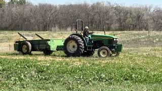 John Deere 5410 John Deere 40 Manure Spreader [upl. by Eerok377]