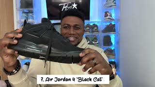 Top 10 Jordan 4s plus I am giving away the Jordan 4 white thunder  Toshkicks [upl. by Emarej]