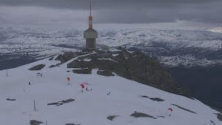 Voss Lønahorgi Speed riding  Flying Over Norway [upl. by Henn]