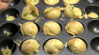 Recette Japonaise  Takoyaki sur httpavosbaguettesblogspotjp [upl. by Ancier]