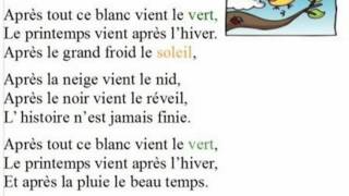 aprender frances poesia learn french poem  poésie quotle printempsquot [upl. by Driskill]