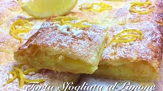 TORTA SFOGLIATA CON CREMA AL LIMONE ricetta facile e Veloce TUTTI A TAVOLA [upl. by Bianca413]