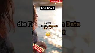 5 Dinge die Frauen beim Date abschreckt FOR BOYS shorts facts love motivation psychology [upl. by Armallas479]