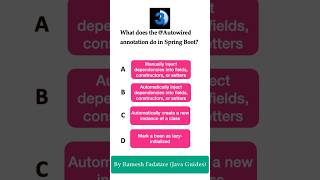 Spring Boot Quiz 10  What does Autowired Annotation do in Spring Boot springboot quiz [upl. by Eelinej]