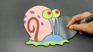 Making SpongeBob SquarePants Gary the Snail PANCAKE [upl. by Mellen]