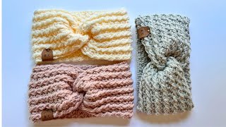 CROCHET WINTER HEADBAND STEP BY STEP  Its Brennys Crochet [upl. by Brandy827]