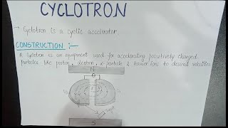 Cyclotron  Construction Working Principle Formulas Limitations [upl. by Niveek]