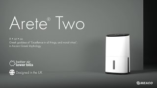 Introducing Arete® Two our fastest most efficient dehumidifier yet  Meaco [upl. by Etnohs]