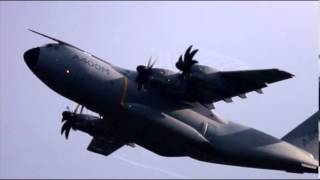 Airbus A400M  creating vortices when taking off [upl. by Nonez]