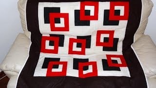 Manta colcha ou panô Os quadrados How to sew a patchwork quilt top blanket or wall hanging [upl. by Skippy716]