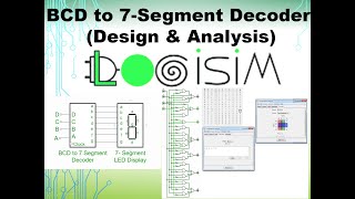 Design and Analysis of BCD to 7Segment Decoder on LOGISIM Logic Simulator [upl. by Ariahay]