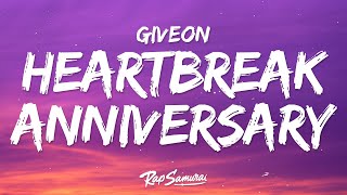 Giveon  HEARTBREAK ANNIVERSARY Lyrics [upl. by Nella]