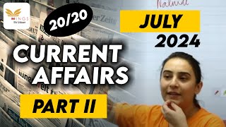 Set 28  Important MCQs PART II JULY 2024 CURRENT AFFAIRS by Yashodhra ma’am [upl. by Auhsoj558]