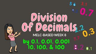 DIVISION OF DECIMALS BY 01 001 0001 10 100 amp 1000  GRADE 6 [upl. by Rayner]