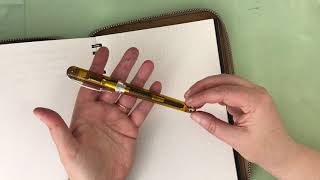 Pineider Avatar UR Fountain Pen in Amber [upl. by Yk]