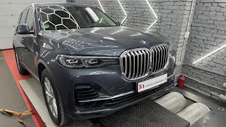 BMW X7 40D MHEV tuning stage 1 ECU TCU  0100 Dyno autohunterpskov [upl. by Inail]