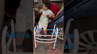 Aditya 🌞wantstowalk hypertonia high muscle tone children disability baby cute music song [upl. by Adorl854]