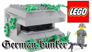 LEGO WWII bunker instructions TUTORIAL  DIY [upl. by Woodberry]