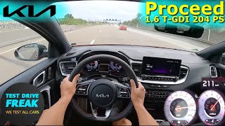 2023 Kia Proceed GT 16 TGDI 204 PS TOP SPEED GERMAN AUTOBAHN DRIVE POV [upl. by Errised]