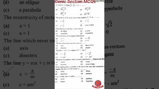 conicsection part 3 mcqs 🤔 2ndyearmath [upl. by Yerok]