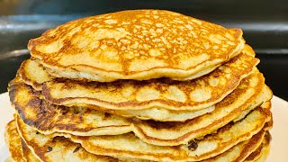 Pancakes de avena y plátano para niños receta saludable para la familia también [upl. by Suivatal]