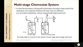 Biochemical Engineering  Lecture  92  Multistage Chemostat [upl. by Magbie845]