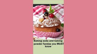 How to bake with baking soda and baking powder  Know the IMP DIFF  Baking fundas  shorts [upl. by Femi]