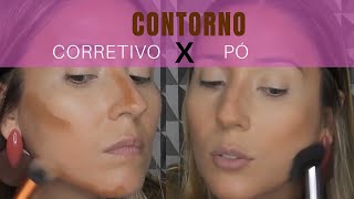 Como fazer contorno de maquiagem Contorno em pó x contorno cremoso [upl. by Rachele377]