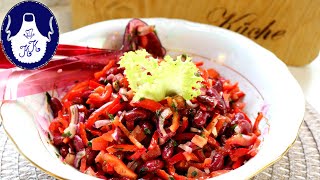 Erfrischender Roter Salat mit Kidney Bohnen einfach und schnell [upl. by Neile]