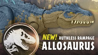 TOY REVEAL Ruthless Rampage Allosaurus — Mattel Jurassic World Epic Evolution  collectjurassiccom [upl. by Pelpel]