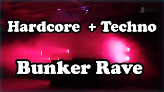 Hardcore amp Techno Bunker Rave  Druck PUR im Magen  12x18quot Bass  4x T24N  PA Anlage Aufbau [upl. by Ecarret]