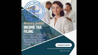 Servicios De Notaria Publica E Income Tax Filing [upl. by Ees]