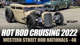 4K Cruising at the 2022 Western Street Rod Nationals in Bakersfield CA Biggest hot rod car show [upl. by Rafiq]