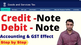 Credit Note and Debit Note Accounting amp GST Return Filing डेबिट नोट और क्रेडिट नोट क्या होता है [upl. by Irek]