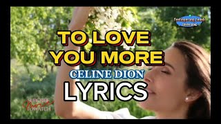 TO LOVE YOU MORE CELINE DIONCOVER [upl. by Caril387]