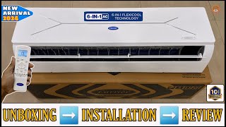 CARRIER 18K XCEL EDGE EXI 2024  15 Ton 3 Star 6in1 Convertible Split Ac Unboxing And ReviewDemo [upl. by Breh]