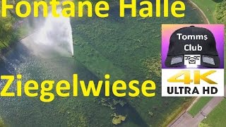 DJI Inspire 1 Flight to Fontain Halle 80m Flug von der Burg zur Fontäne 4K UHD Drohne Video [upl. by Eak]