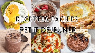 5 recettes de Petit Déjeuner FACILE et HEALTHY en moins de 5 minutes [upl. by Nnawaj869]