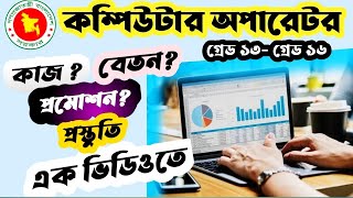 Computer Operatorকম্পিউটার অপারেটরের বেতন ক্যারিয়ার কি কাজ যোগ্যতা কোথায় শিখবো।bd jobs seeker [upl. by Jaffe]