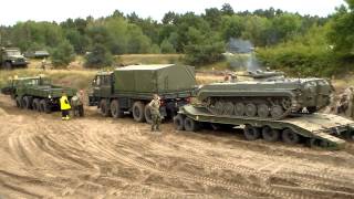 3 Tatra 813 und 815 ziehen BMP auf Tieflader Tag der TechnikShow Mahlwinkel 2012 [upl. by Eenad]