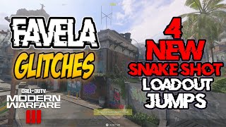 4 NEW SNAKESHOT LOADOUT JUMP GLITCHES ON FAVELA  MW3 GLITCHES [upl. by Wilcox]